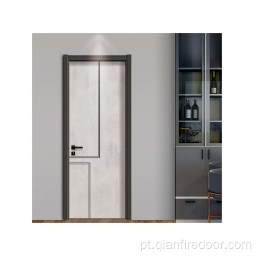 porta envidraçada interior nivelada com porta de plástico branco de vaivém